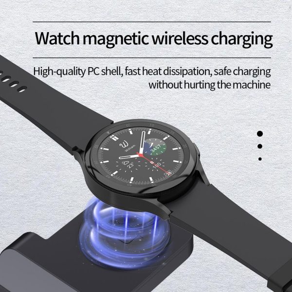 18W 3 In 1 Vertical Charging Stand For Samsung Watch And Galaxy Buds - White - Image 6