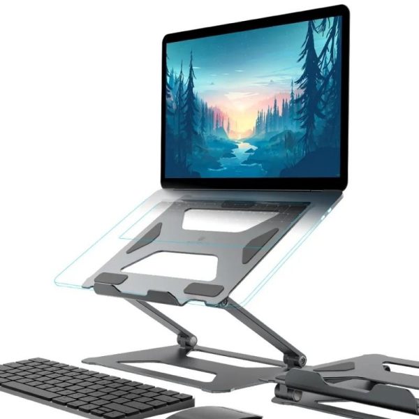 Aluminum Laptop Holder for 14-17.3 Inch Screens - Ergonomic Design - Image 3
