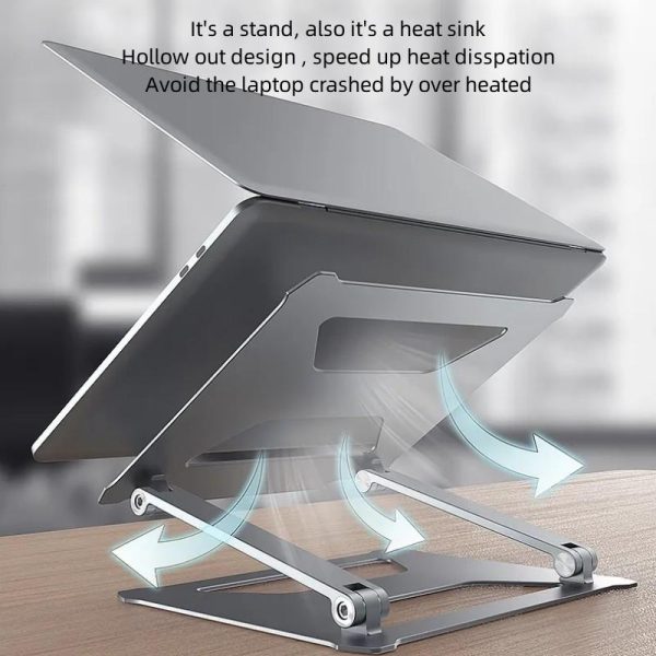 Aluminum Laptop Holder for 14-17.3 Inch Screens - Ergonomic Design - Image 4
