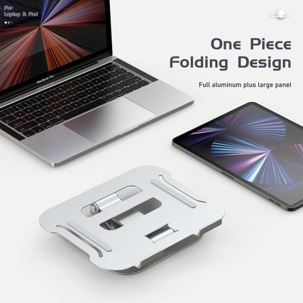 Silver Laptop Lifting Bracket - 360 Degree Rotation - Image 6