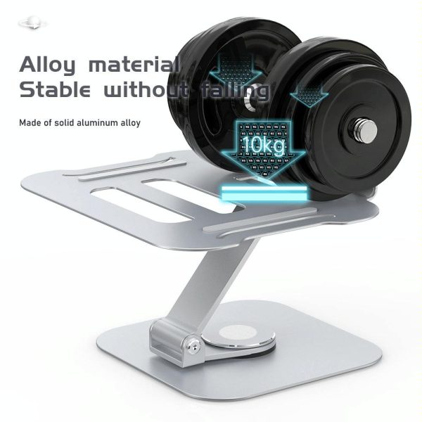Silver Laptop Lifting Bracket - 360 Degree Rotation - Image 7