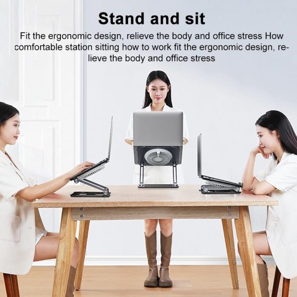 Lenovo Thinkplus Laptop Cooling Stand - Silver L40 - Image 8
