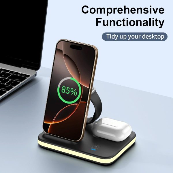 4 In 1 Magnetic Fast Wireless Charger - Gold - Image 5