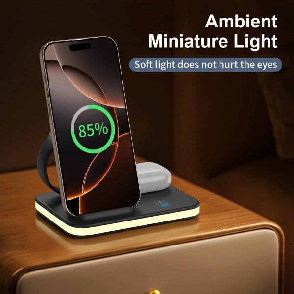4 In 1 Magnetic Fast Wireless Charger - Gold - Image 6