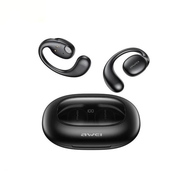 Black T80 Sport Tws Bluetooth Earbuds with Air Conduction - Image 2