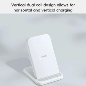 30W Vertical Wireless Charger White - Image 4