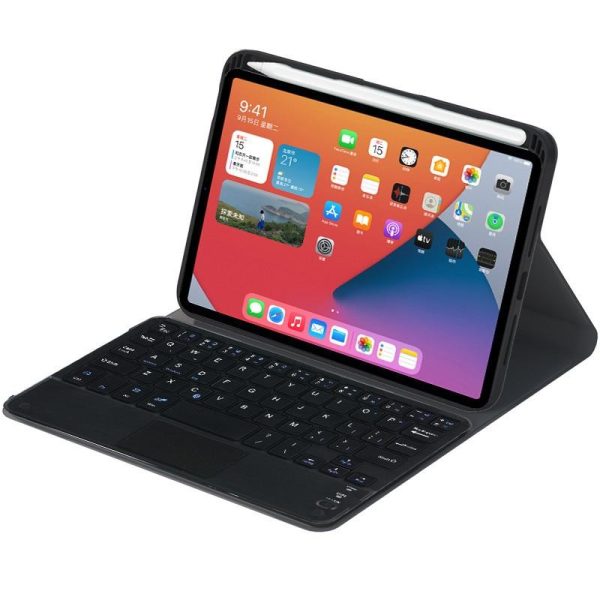 Detachable Bluetooth Keyboard Leather Tablet Case For Ipad Mini 6 With Touchpad & Holder - Black - Image 3