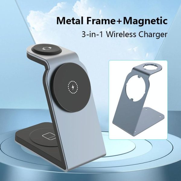 3 In 1 Magnetic Wireless Charger For Sw18 - Tarnish - Image 3
