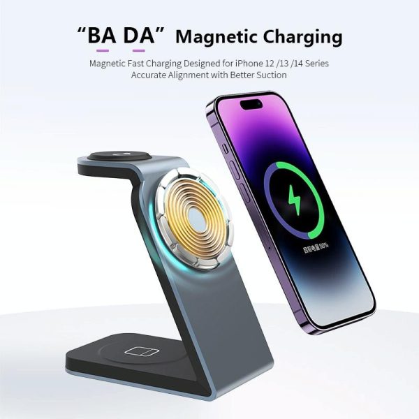 3 In 1 Magnetic Wireless Charger For Sw18 - Tarnish - Image 6