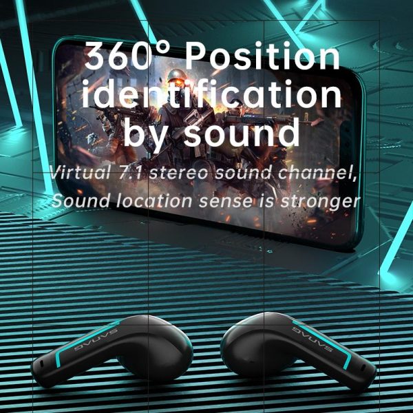 Wireless Bluetooth Game Earphones with Noise Reduction - H2s Pro - Black - Image 5