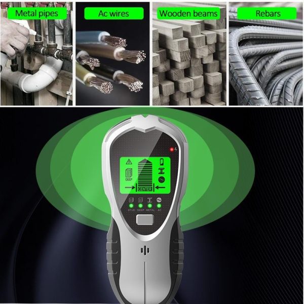 4-in-1 Multifunctional Digital Wall Detector - Silver / Black - Image 6