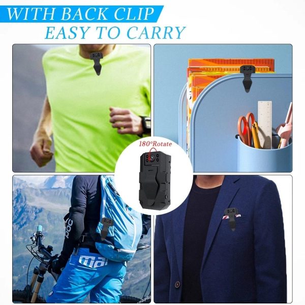 180 Degree Mini Wifi Camera With Back Clip - Black - Image 8