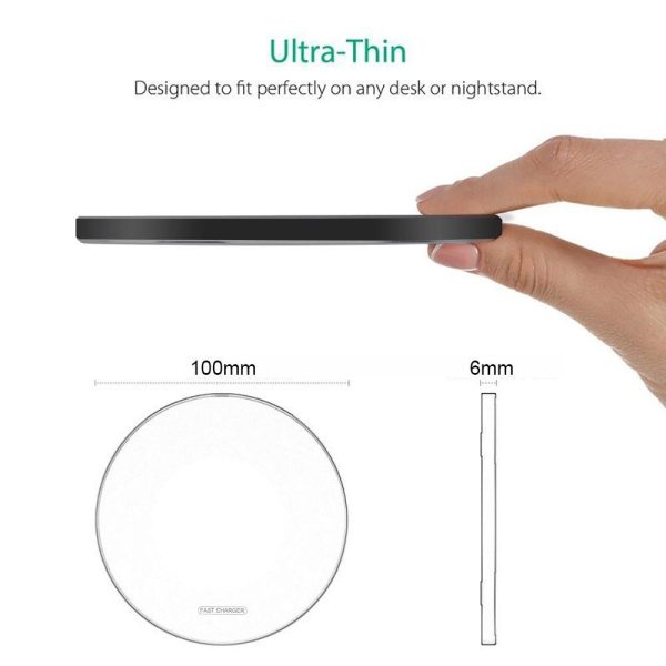 20W Ultra Thin Qi Wireless Charger - White - Image 4