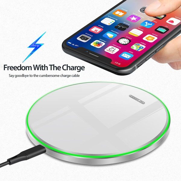 20W Ultra Thin Qi Wireless Charger - White - Image 8