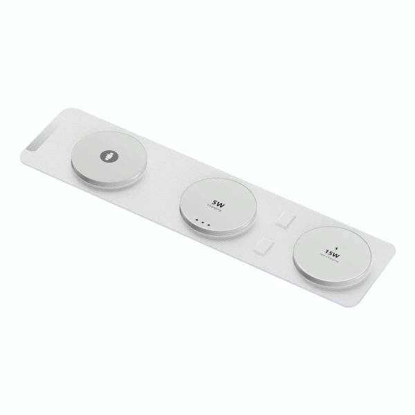 15W 3 In 1 Magnetic Wireless Charger - White - Image 2