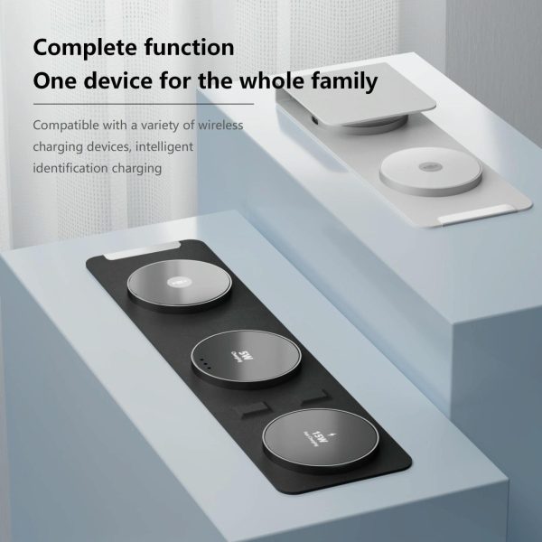 15W 3 In 1 Magnetic Wireless Charger - White - Image 5