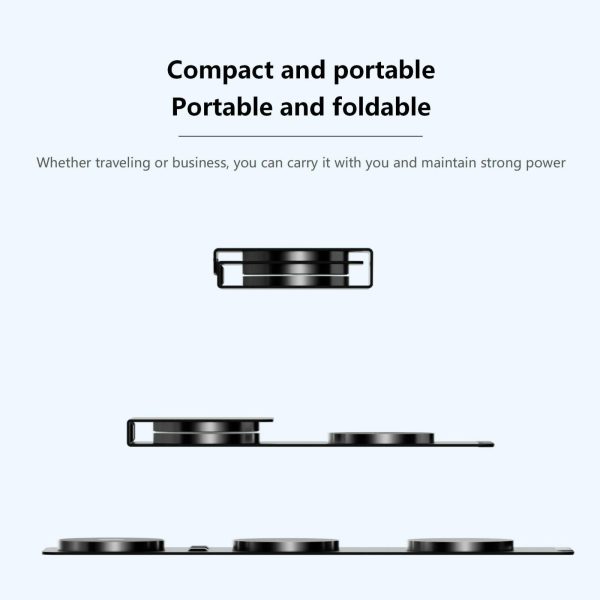 15W 3 In 1 Magnetic Wireless Charger - White - Image 7