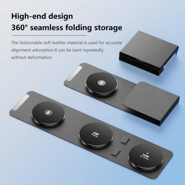 15W 3 In 1 Magnetic Wireless Charger - White - Image 9