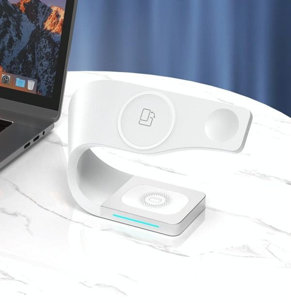 4 In 1 Magnetic Wireless Charger For Iphone Iwatches Airpods - Black - Image 3