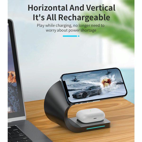 4 In 1 Magnetic Wireless Charger For Iphone Iwatches Airpods - Black - Image 8