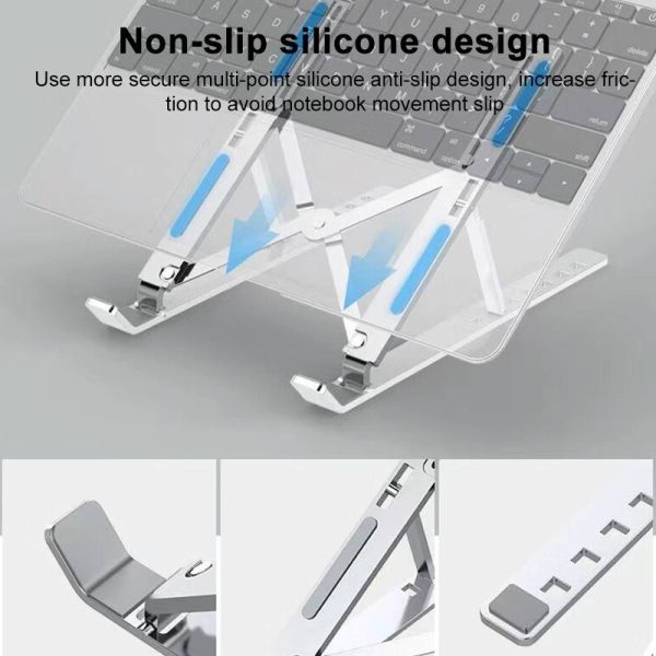 Lenovo Thinkplus Folding Laptop Stand - Silver - Image 3