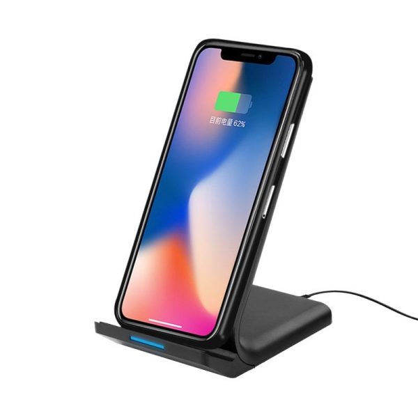 10W Vertical Wireless Charger For Smartphones Black - Image 2