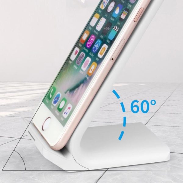 10W Vertical Wireless Charger For Smartphones Black - Image 5