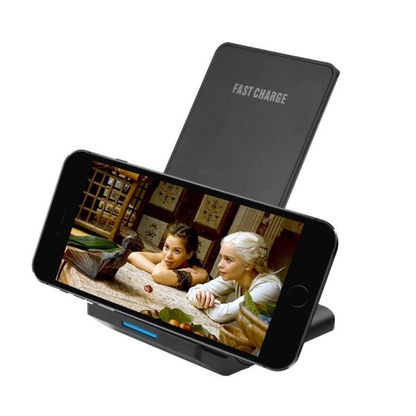 10W Vertical Wireless Charger For Smartphones Black - Image 9