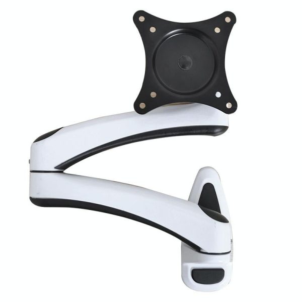 White Dual-section Telescopic Monitor Stand - Wall-mounted - Image 3