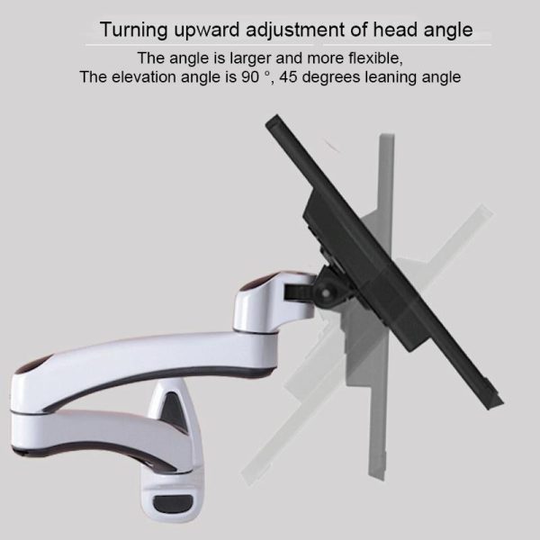 White Dual-section Telescopic Monitor Stand - Wall-mounted - Image 6
