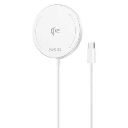 15W Magnetic Fast Wireless Charger White