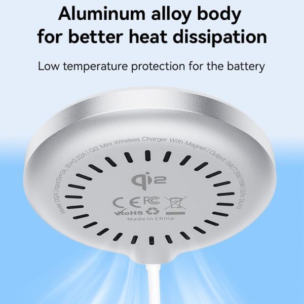 15W Magnetic Fast Wireless Charger White - Image 9