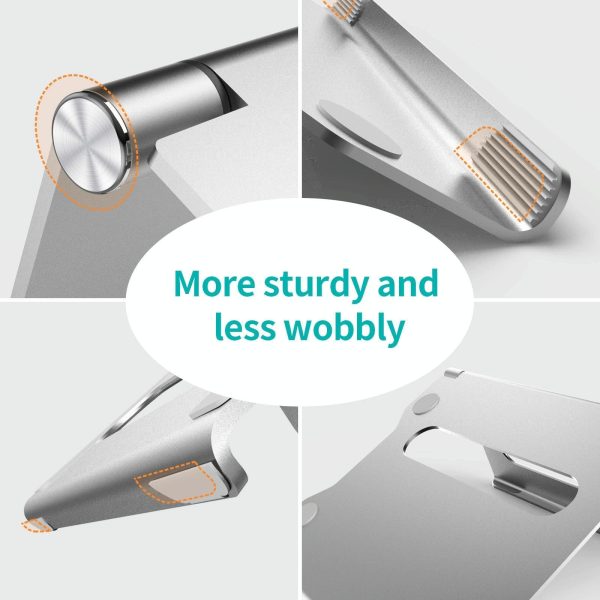 Foldable Laptop Stand - Aluminum Alloy Silver - Image 4