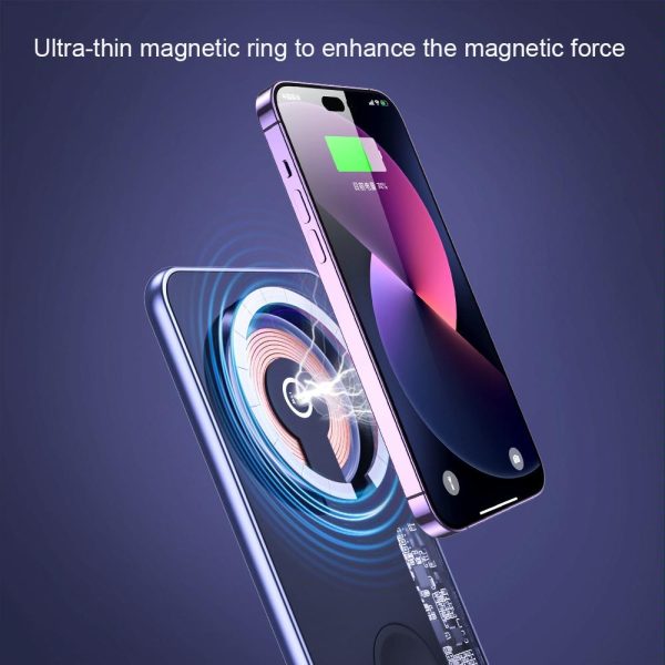 2 In 1 Magnetic Wireless Charger Grey - Image 4