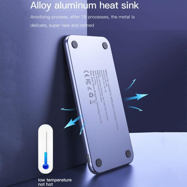 2 In 1 Magnetic Wireless Charger Grey - Image 5