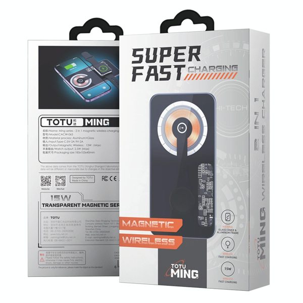 2 In 1 Magnetic Wireless Charger Grey - Image 7