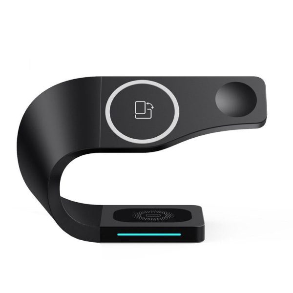 4 In 1 Wireless Charger For Phone Watch Airpods - Black - Image 8