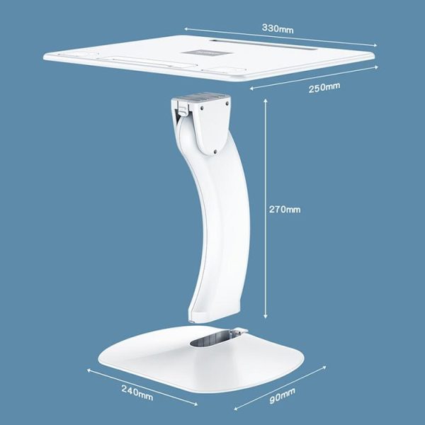 Portable Foldable Laptop Stand - Heightening Bracket Multifunctional White - Image 4