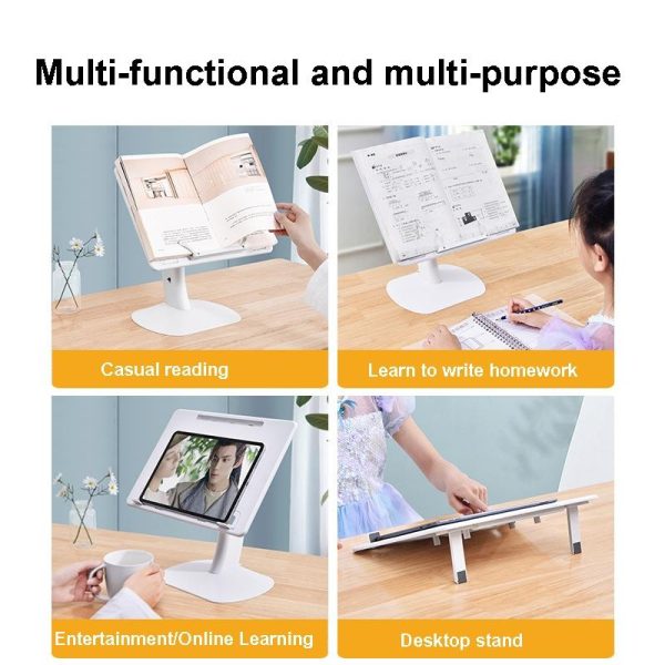 Portable Foldable Laptop Stand - Heightening Bracket Multifunctional White - Image 8