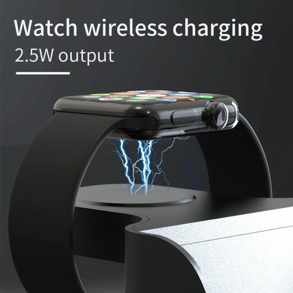 15W 6 In 1 Magnetic Wireless Charger With Clock For Iwatch / Airpods - Image 5