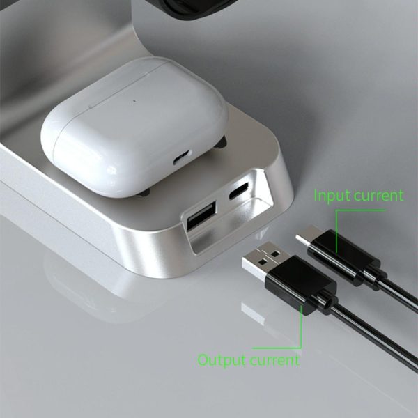 15W 6 In 1 Magnetic Wireless Charger With Clock For Iwatch / Airpods - Image 6