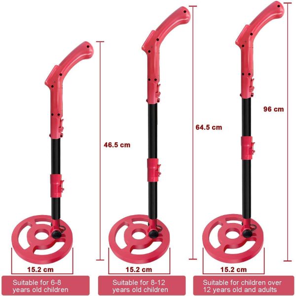 Outdoor Treasure Hunter Metal Detector for Kids - Science Toy - Red - Image 3