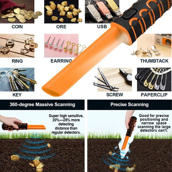 High Sensitivity Underwater Metal Detector - Ip68 Waterproof & Convenient - Orange - Image 8