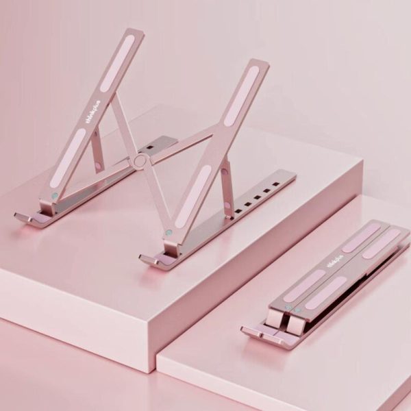 Lenovo Thinkplus Foldable Laptop Stand - Desktop Compatible - Rose Gold