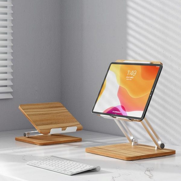 Adjustable Wooden Laptop Stand - Darkwood - Image 3