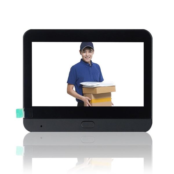 1080P Wifi Smart Cat Eye Video Doorbell - 4.3 Colour Screen - Hidden - Black - Image 3