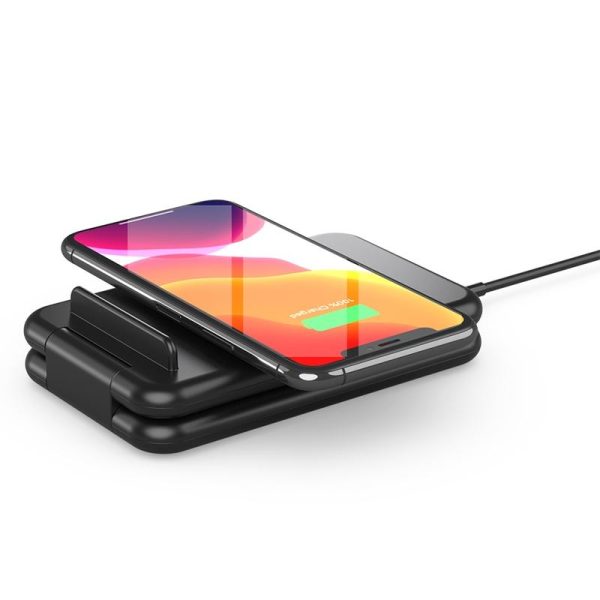 15W 3 In 1 Foldable Wireless Charger For Iphones Iwatchs Airpods - Black - Image 5