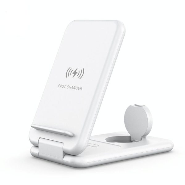 15W 3 In 1 Foldable Wireless Charger For Iphones Iwatchs Airpods - Black - Image 8