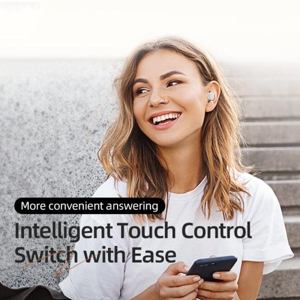 Beige Bluetooth 5.0 Tws Earphones - Image 4