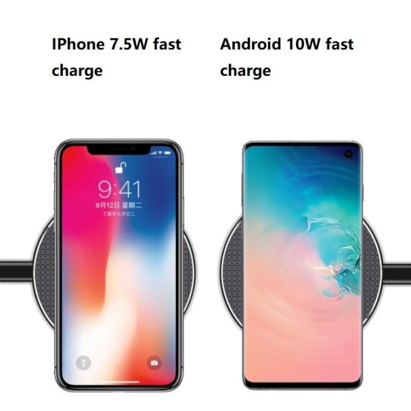 2 Pack Universal 10W Aluminum Wireless Charger With 1M Cable - Image 6